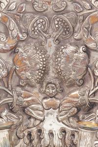 A Pair of Continental Silver Two-Light Sconces