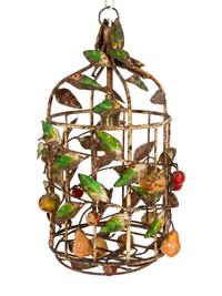 An Italian Tole Peinte Lantern