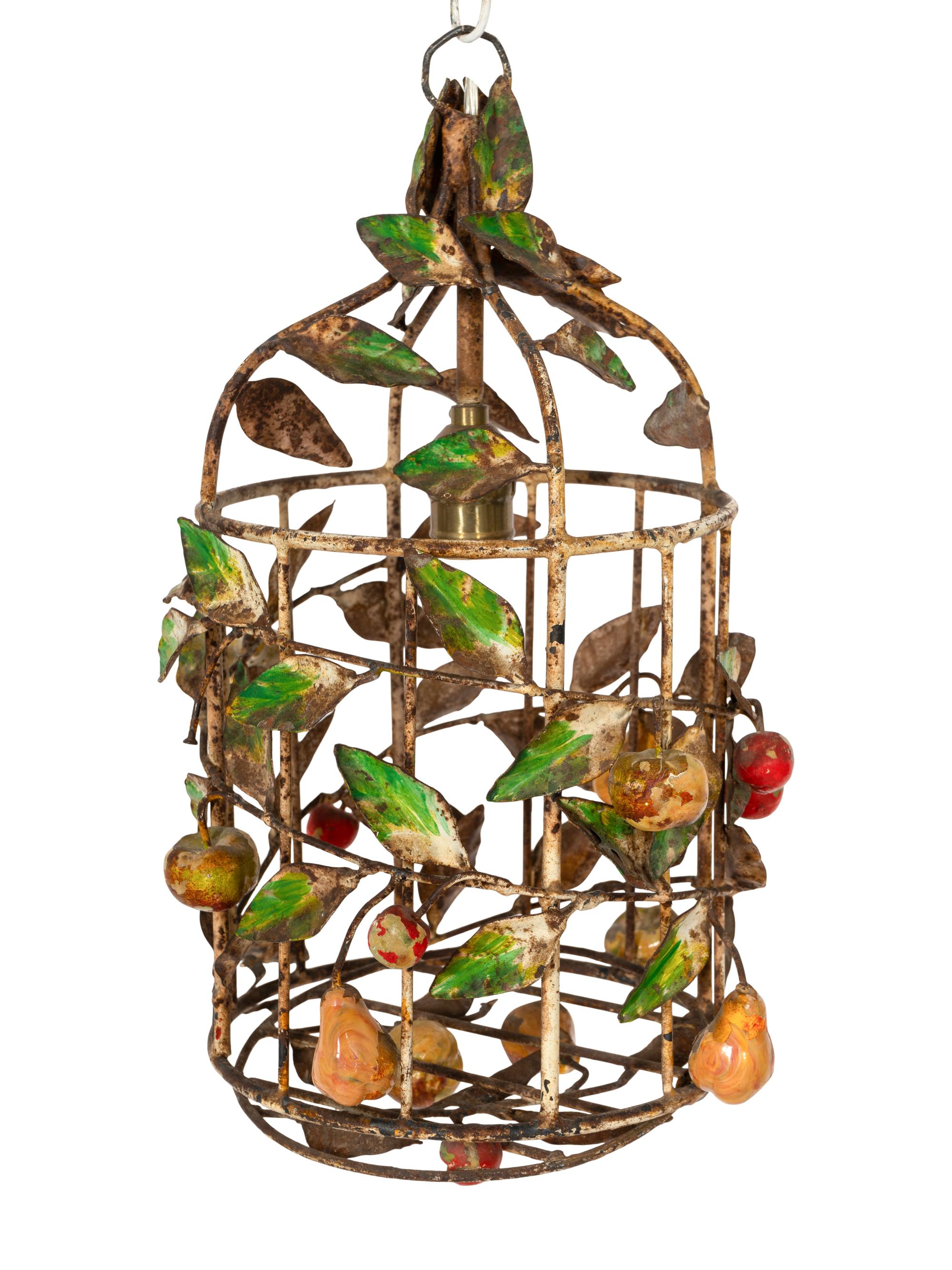 An Italian Tole Peinte Lantern