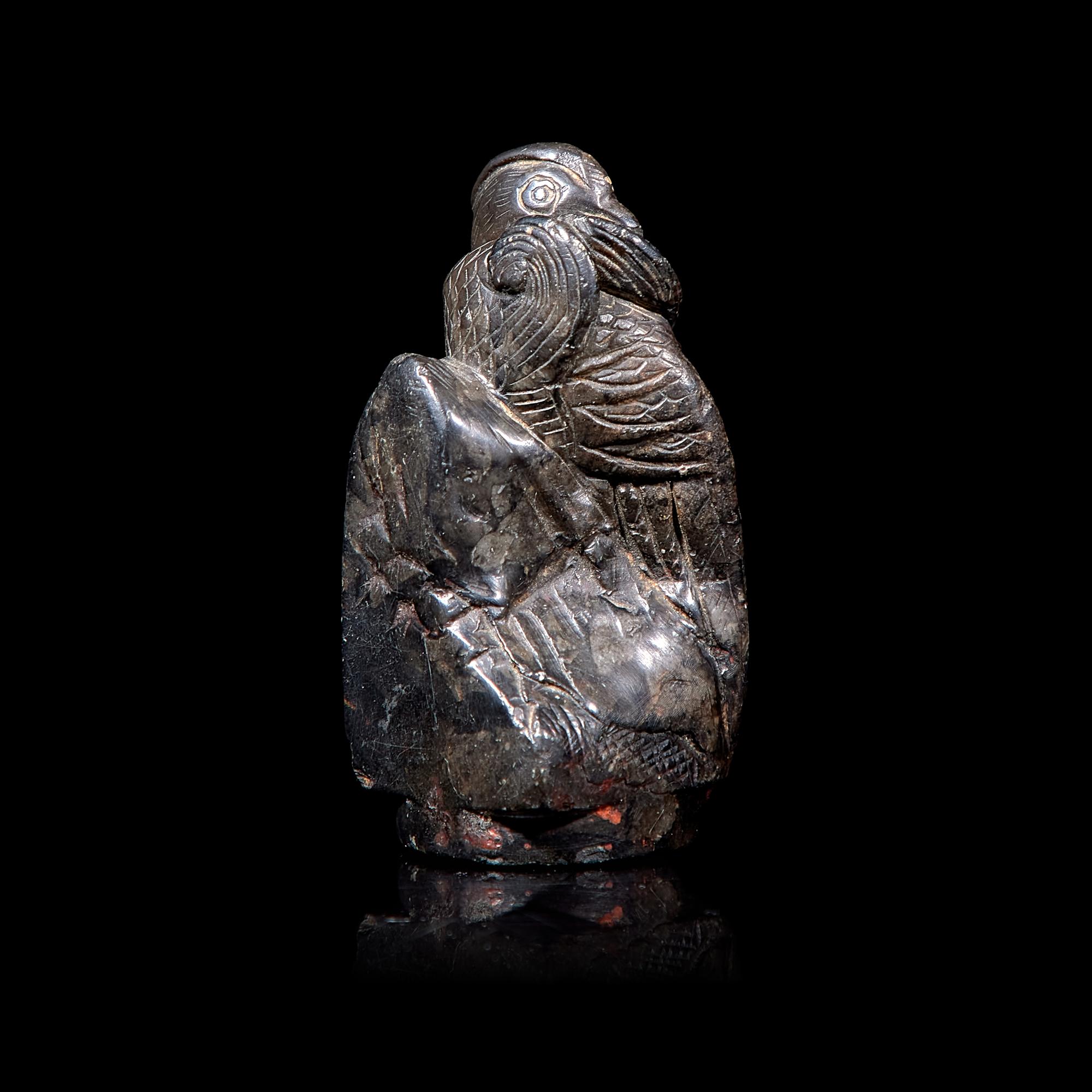 A Chinese Carved Stone 'Phoenix' Seal 鳳紋石印