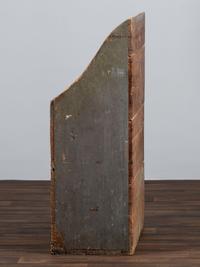 A Country Blue Painted Pine Grain Box