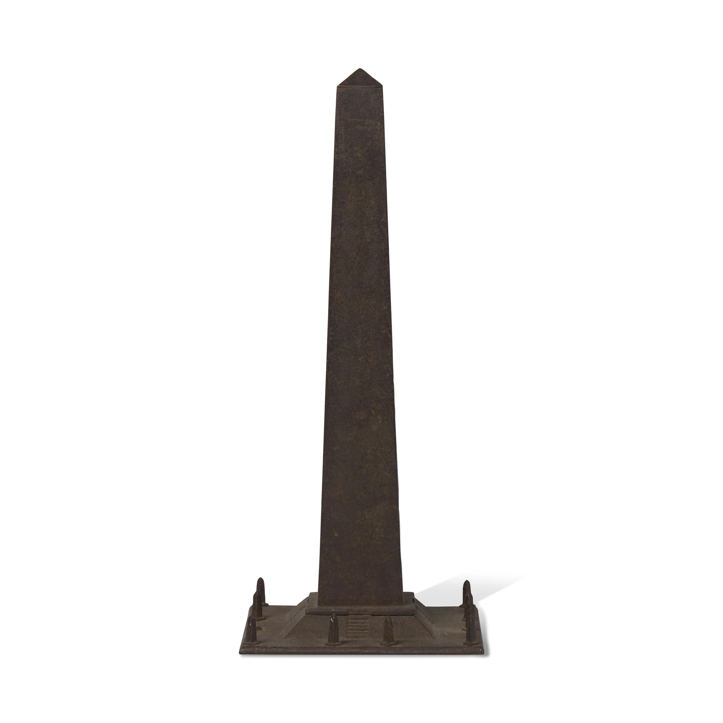 A Miniature Cast Iron Model of the Bunker Hill Monument on Breed's Hill in Boston, Massachusetts
