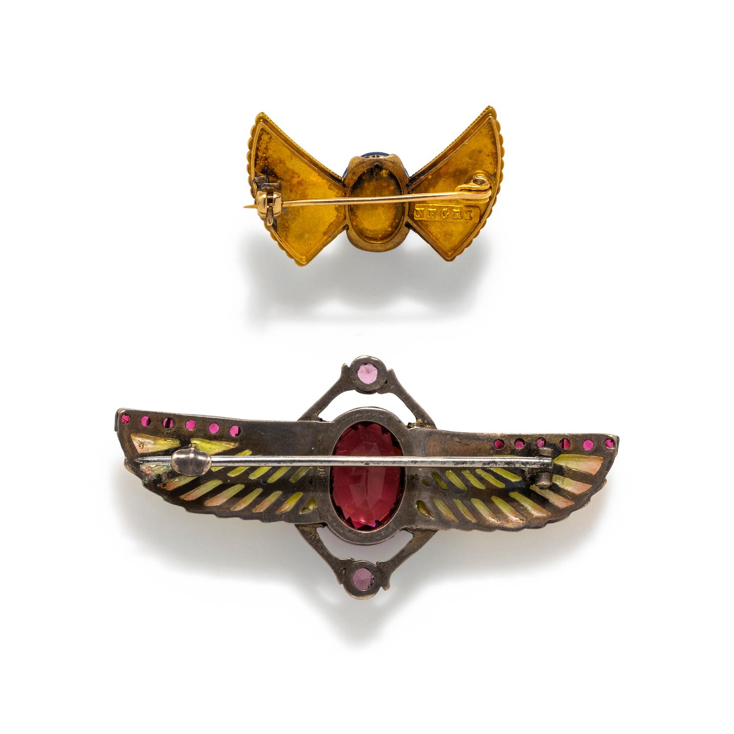 COLLECTION OF SCARAB BROOCHES
