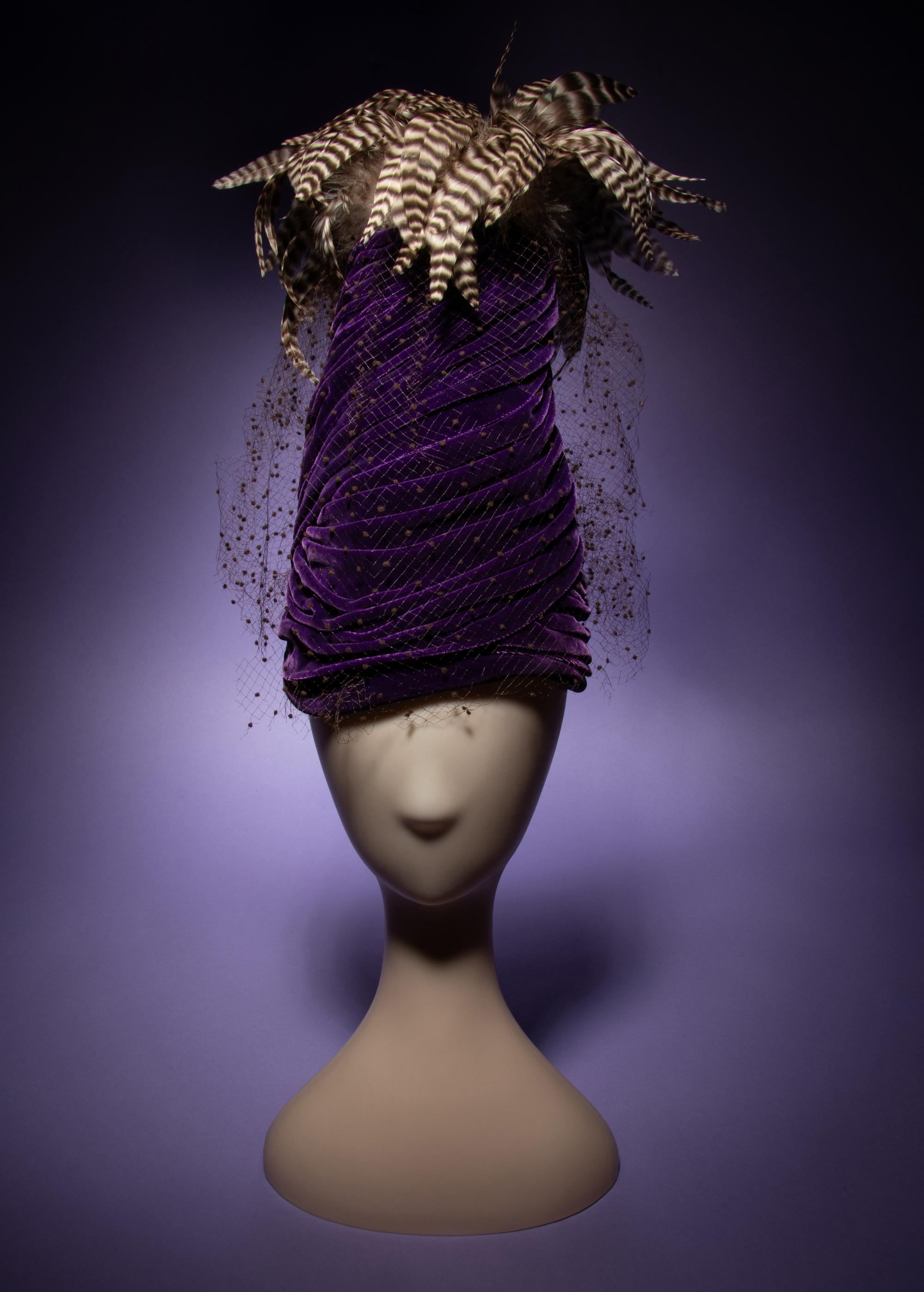 William J. Velvet Hat & Hat Box