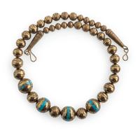 Brass and Turquoise Necklace