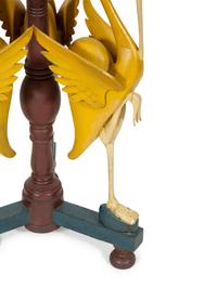 A Whimsical Italian Painted Figural Stork Pedestal Table