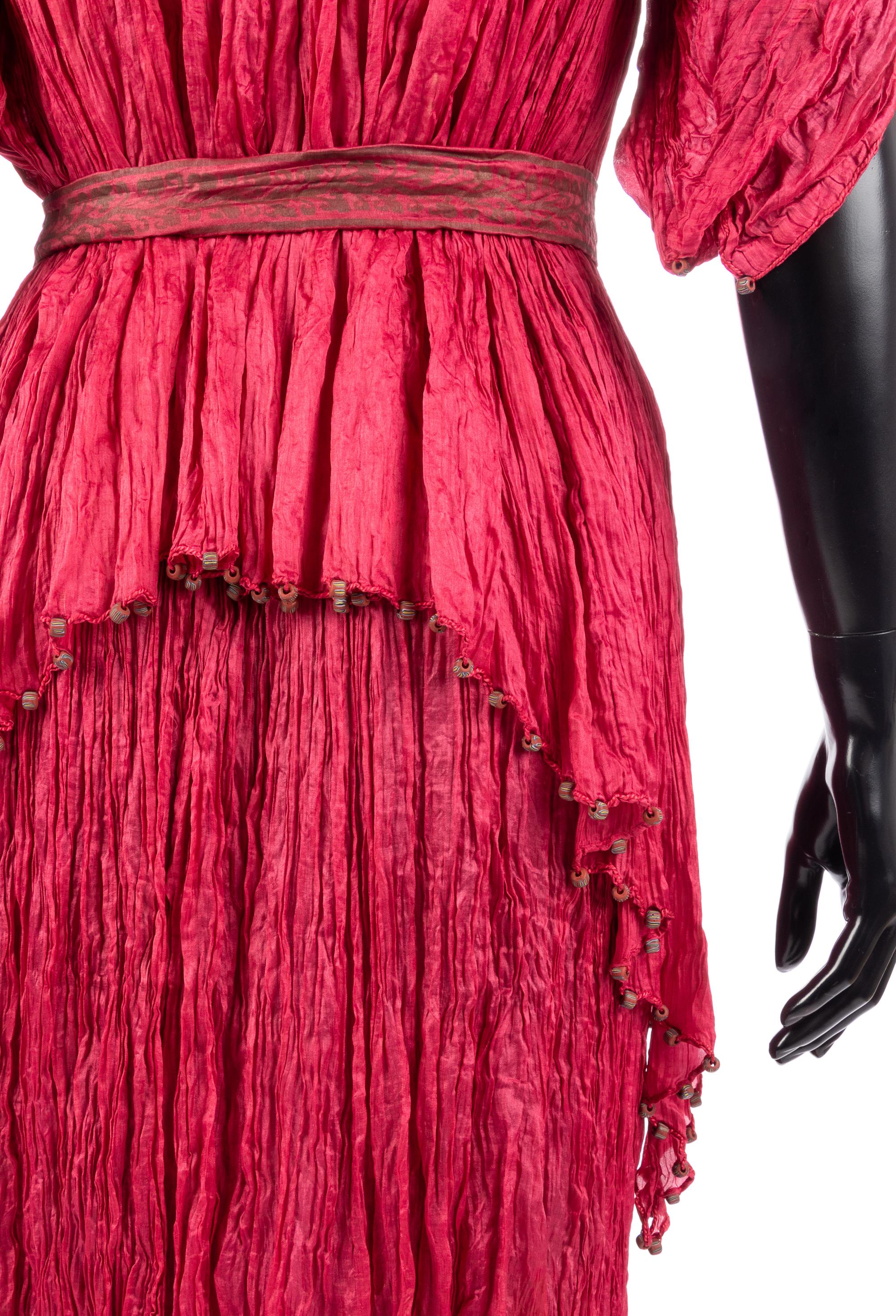 Mariano Fortuny Peplos Dress with Belt, Early Twentieth Century
