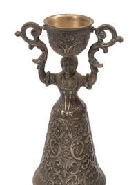 A Group of Six Continental Silver-Plate Wager Cups