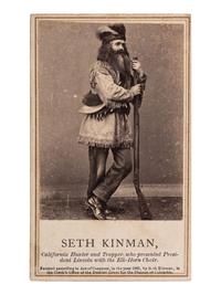 [CALIFORNIA] BRADY, Mathew, photographer. Seth Kinman, California Hunter and Trapper, Who Presented President Lincoln with the Elk-Horn Chair. Washington DC & New York, 1865.