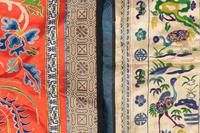Twelve Embroidered Silk Panels