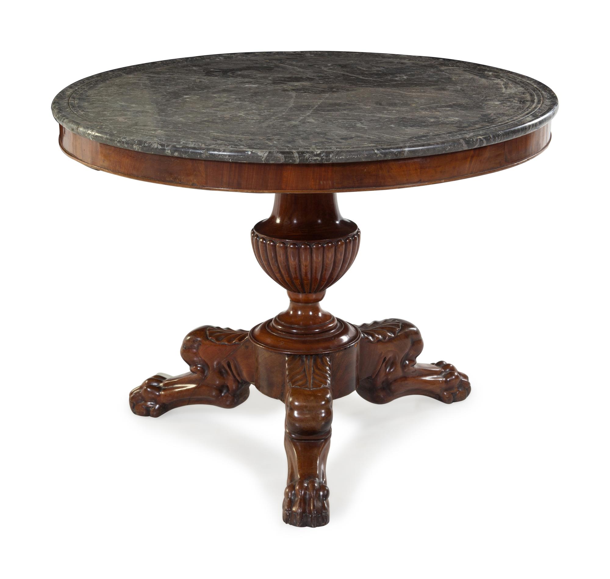 A Charles X Mahogany Center Table