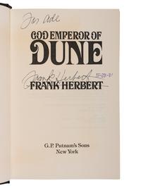 HERBERT, Frank (1920-1986). God Emperor of Dune . New York: G.P. Putnam's Sons, 1981.