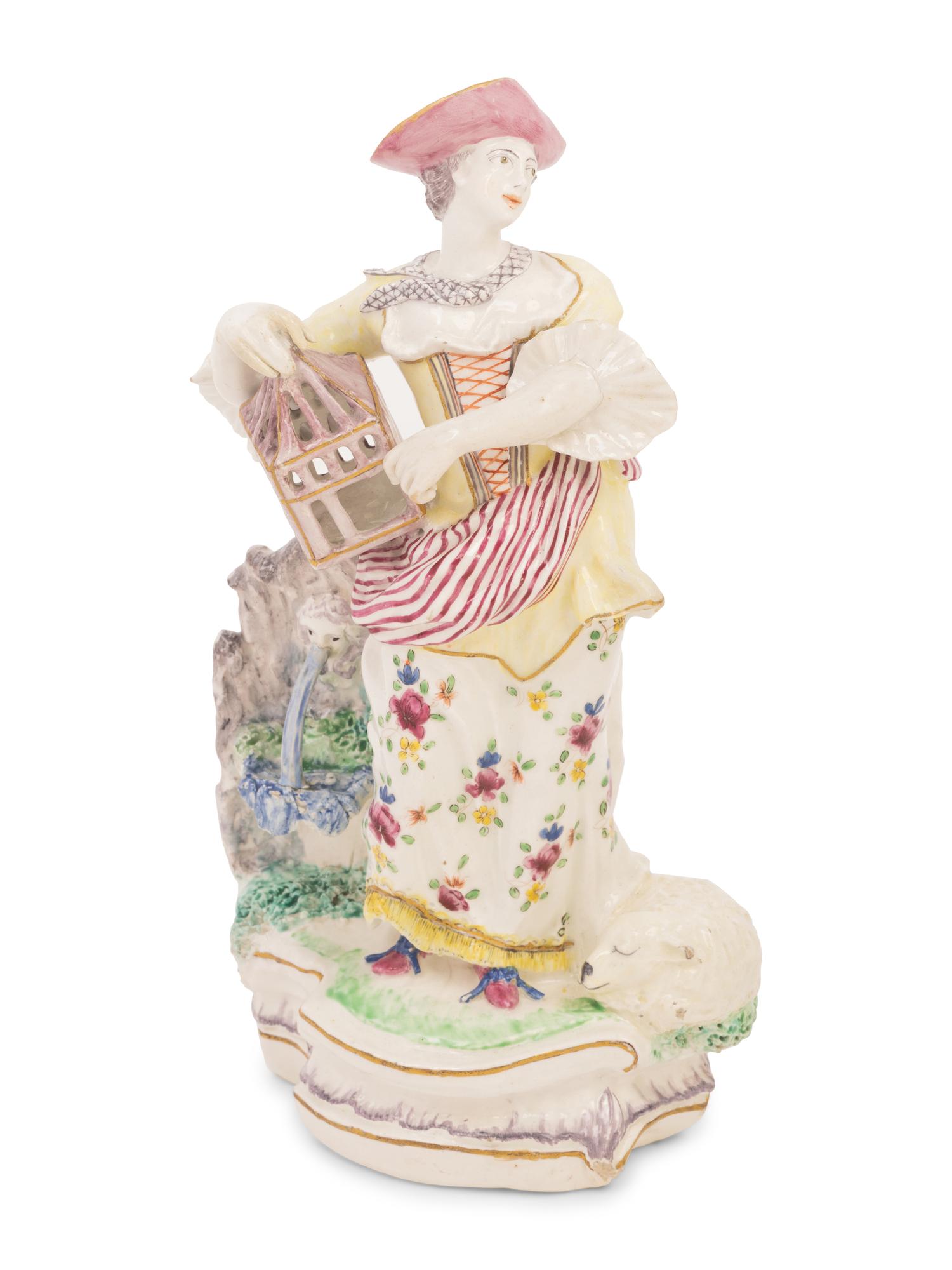 Two English Porcelain Figures of Matrimony and Freedom