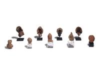 Nine Greco-Roman Terracotta Heads