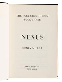 MILLER, Henry (1891-1980). The Rosy Crucifixion: Sexus/Nexus/Plexus. New York: Grove Press, Inc., 1965.