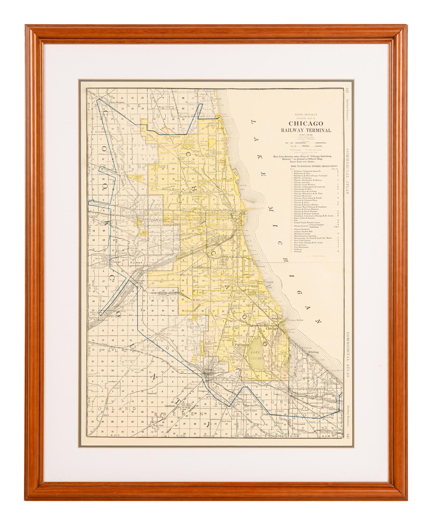 A group of 4 maps of Chicago, comprising: