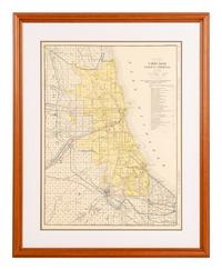 A group of 4 maps of Chicago, comprising: