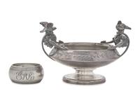 An Assembled Group of Eighteen Sterling Silver and Silver Serving Pieces, Various Makers, Late 19th / Early 20th Century