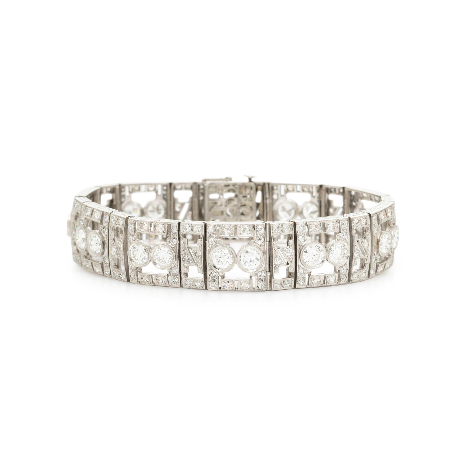 PLATINUM AND DIAMOND BRACELET