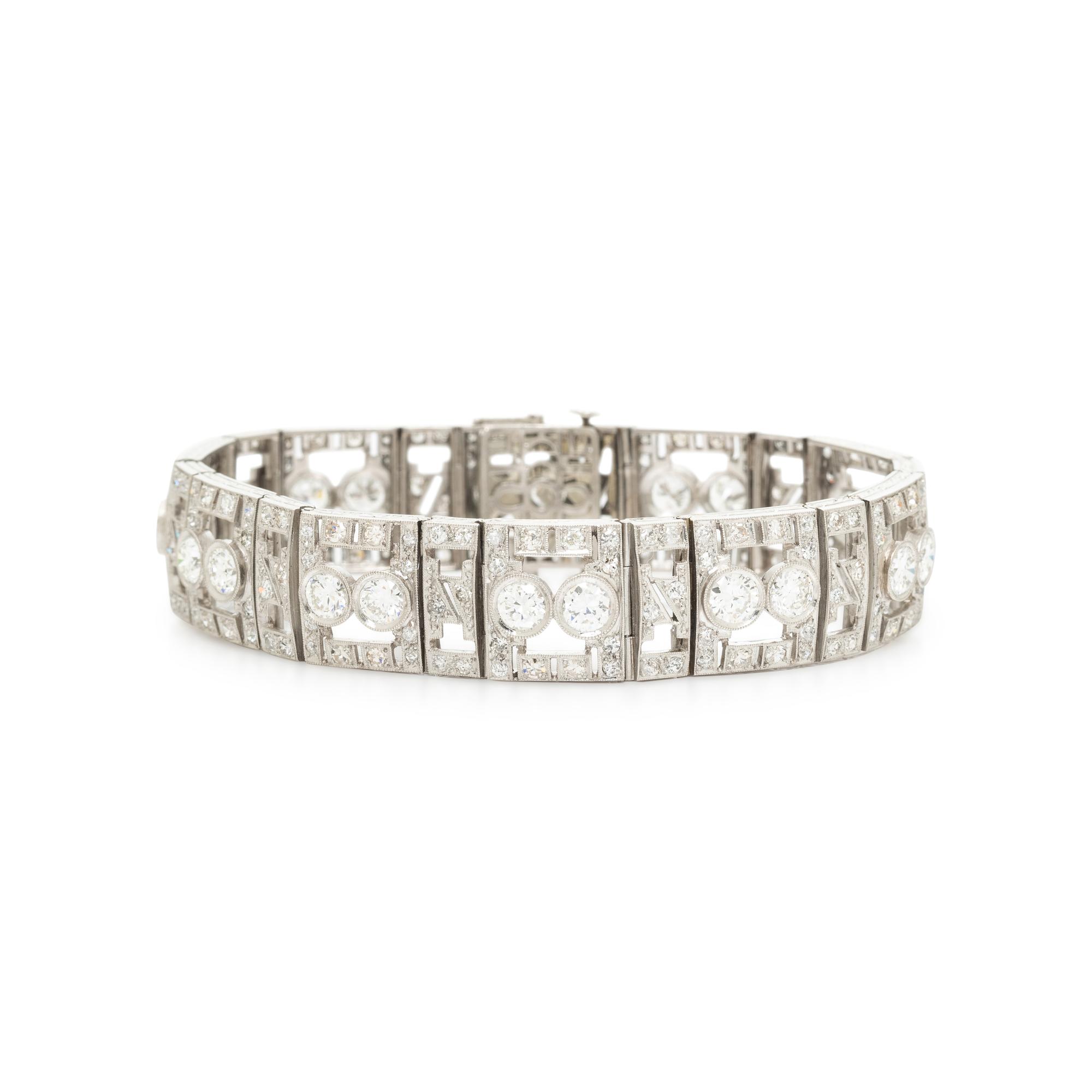 PLATINUM AND DIAMOND BRACELET