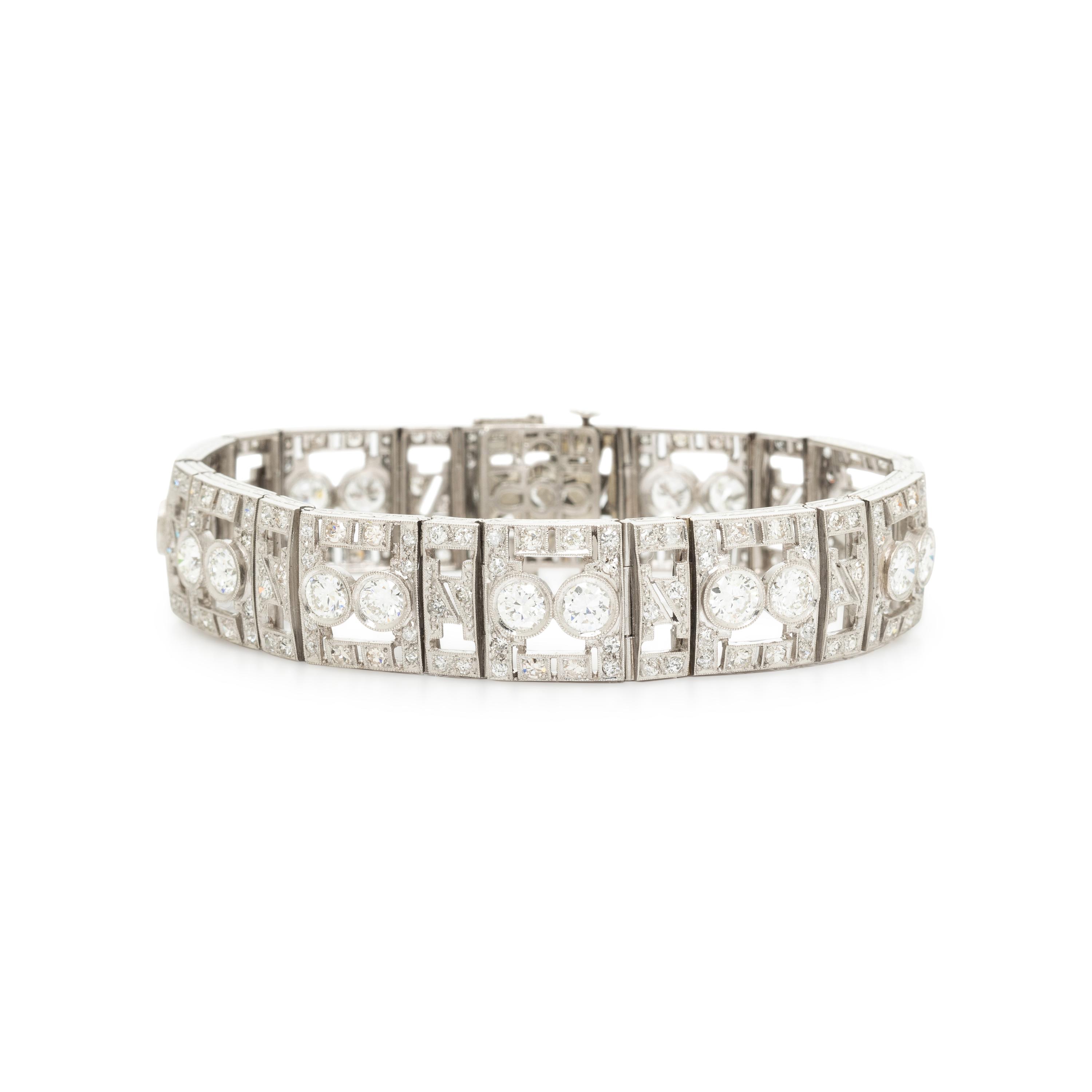 PLATINUM AND DIAMOND BRACELET