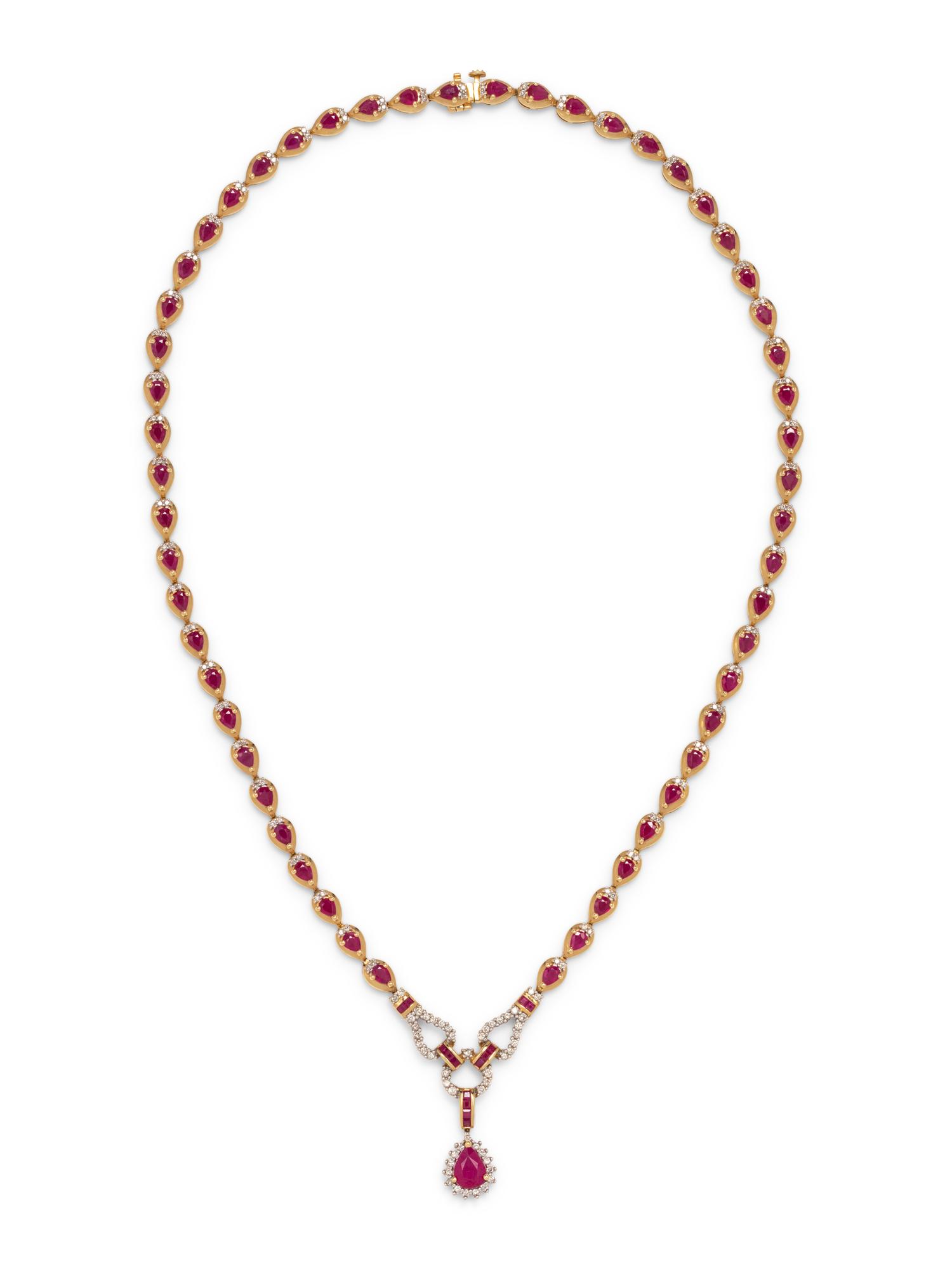 RUBY AND DIAMOND NECKLACE
