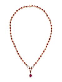 RUBY AND DIAMOND NECKLACE