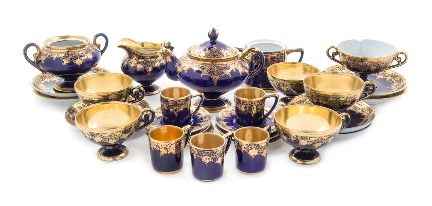 A Nippon Porcelain Tea Service Height of teapot 5 3/4 inches. — 20TH CENTURY