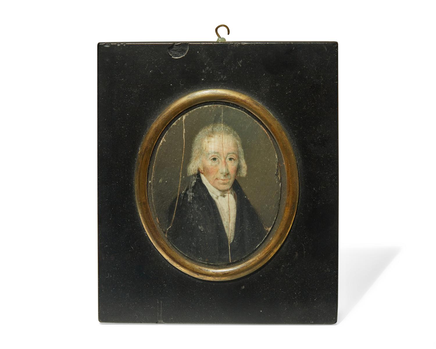 Anglo-American School 19th Century, A Portrait Miniature of a Gentleman