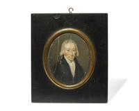 Anglo-American School 19th Century, A Portrait Miniature of a Gentleman