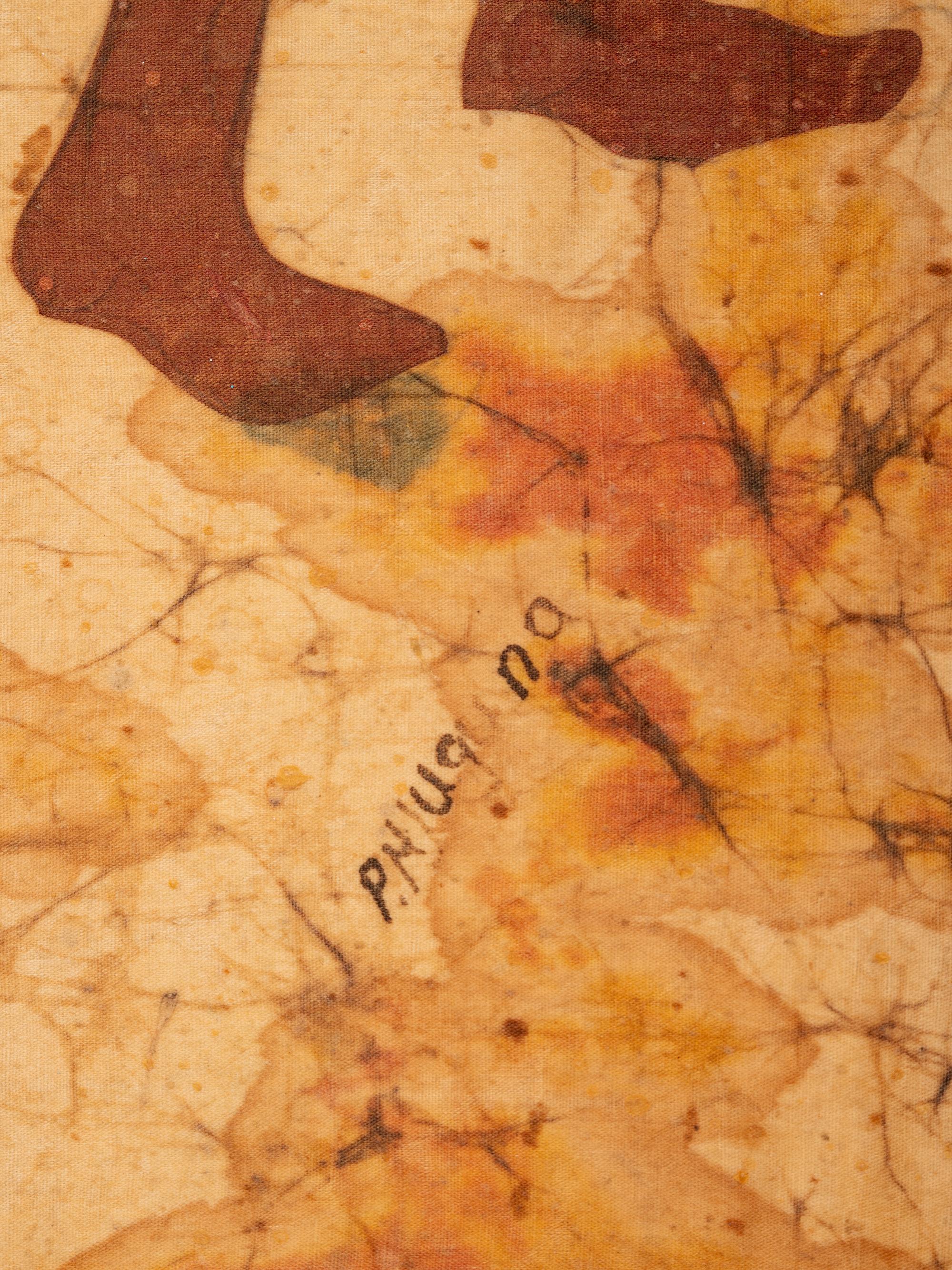 A Batik Textile Panel Signed P. Niuguna