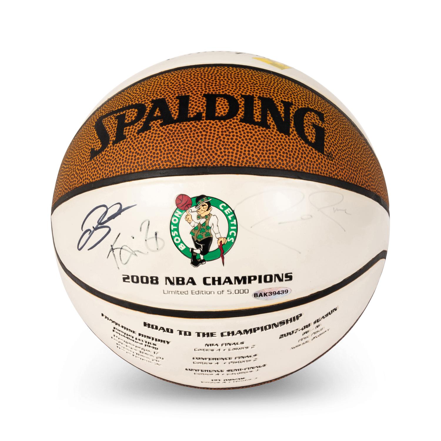 A Boston Celtics Big Three (Ray Allen, Kevin Garnett, and Paul Pierce) Signed Autograph Basketball