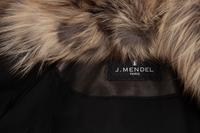 J. Mendel Leopard Print Cavallino Trench Coat with Fox Collar