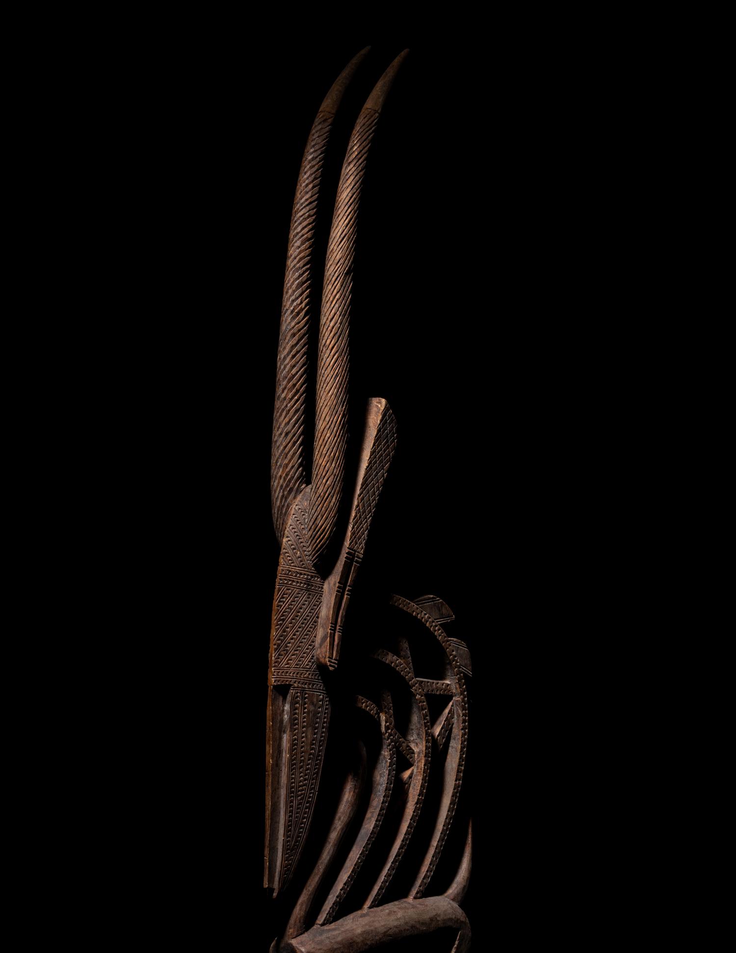 A Bamana Wood Antelope (Chiwara)