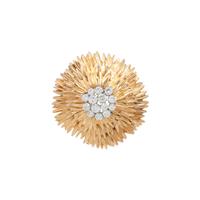 VAN CLEEF & ARPELS, YELLOW GOLD AND DIAMOND BROOCH