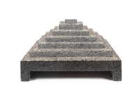 Ziggurat Landscape with accompanying book, Moroles Granite Sculpture