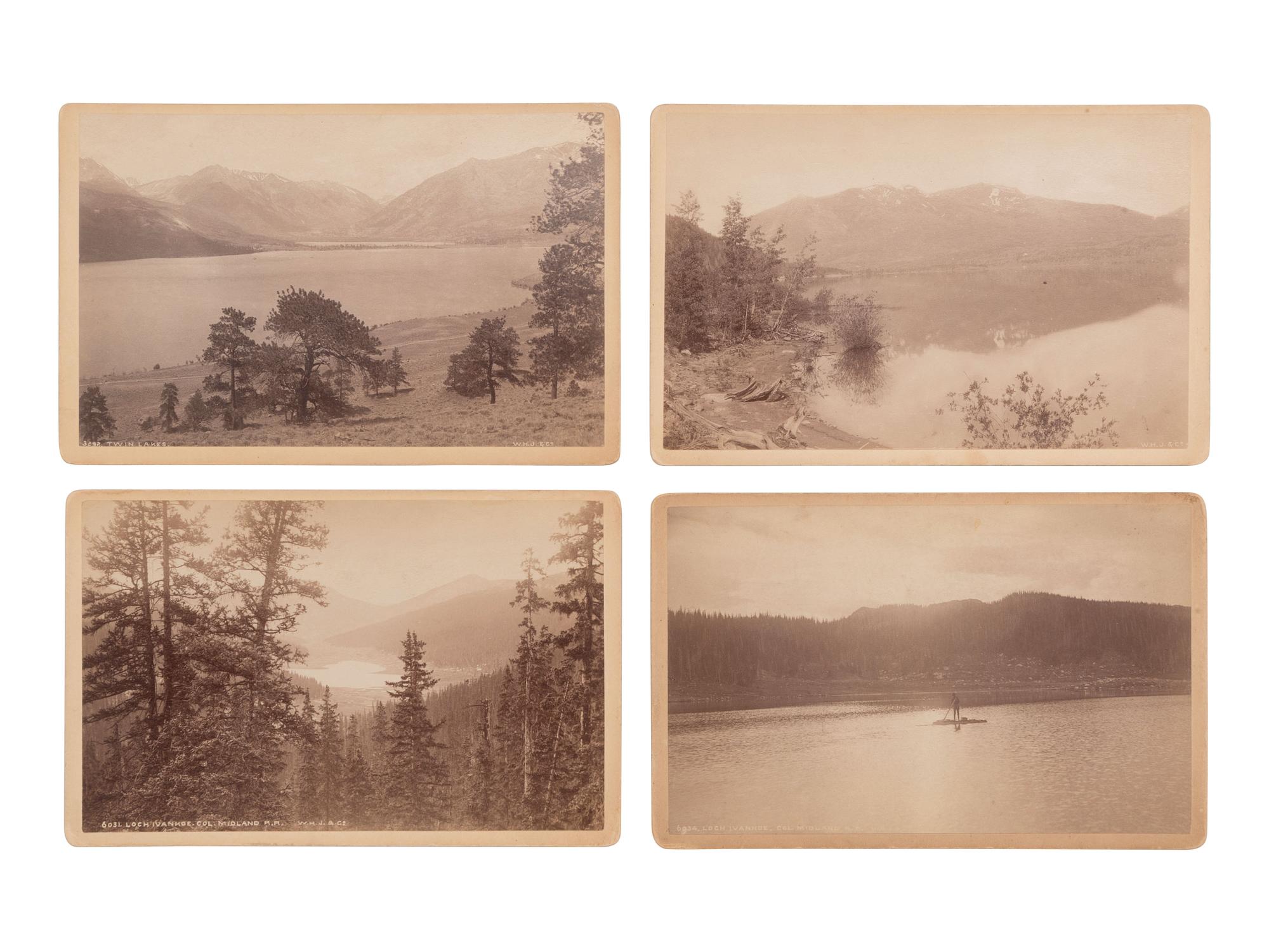 [WESTERN AMERICANA]. JACKSON, William H., photog. 8 boudoir cards of "Rocky Mountain Scenery."