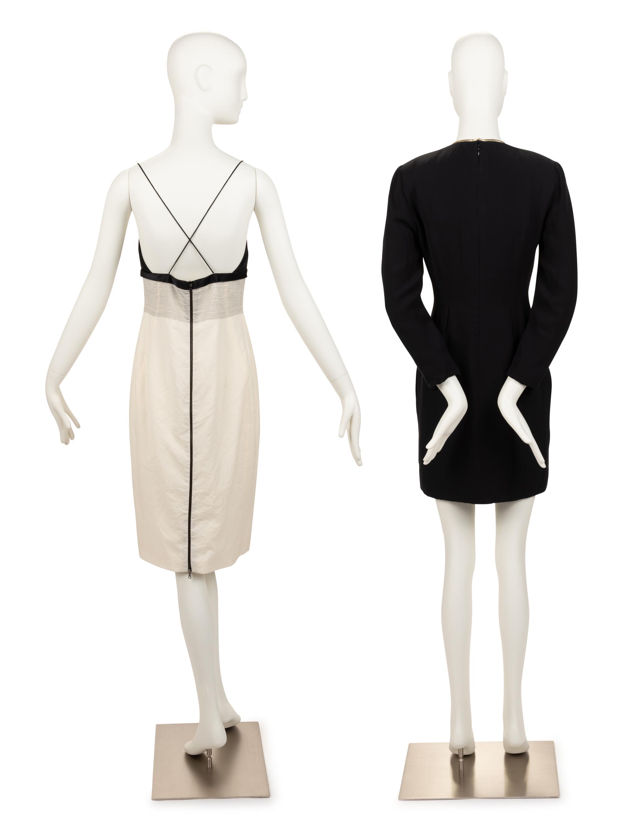 Two Designer Dresses: One Narcisco Rodriguez, One Geoffrey Beene, 1990-2000s