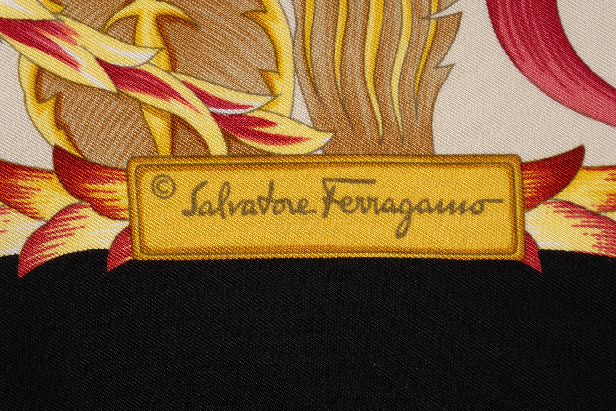 Five Salvatore Ferragamo Scarves
