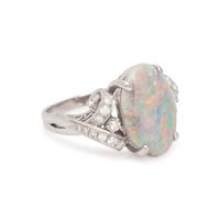 OPAL AND DIAMOND RING