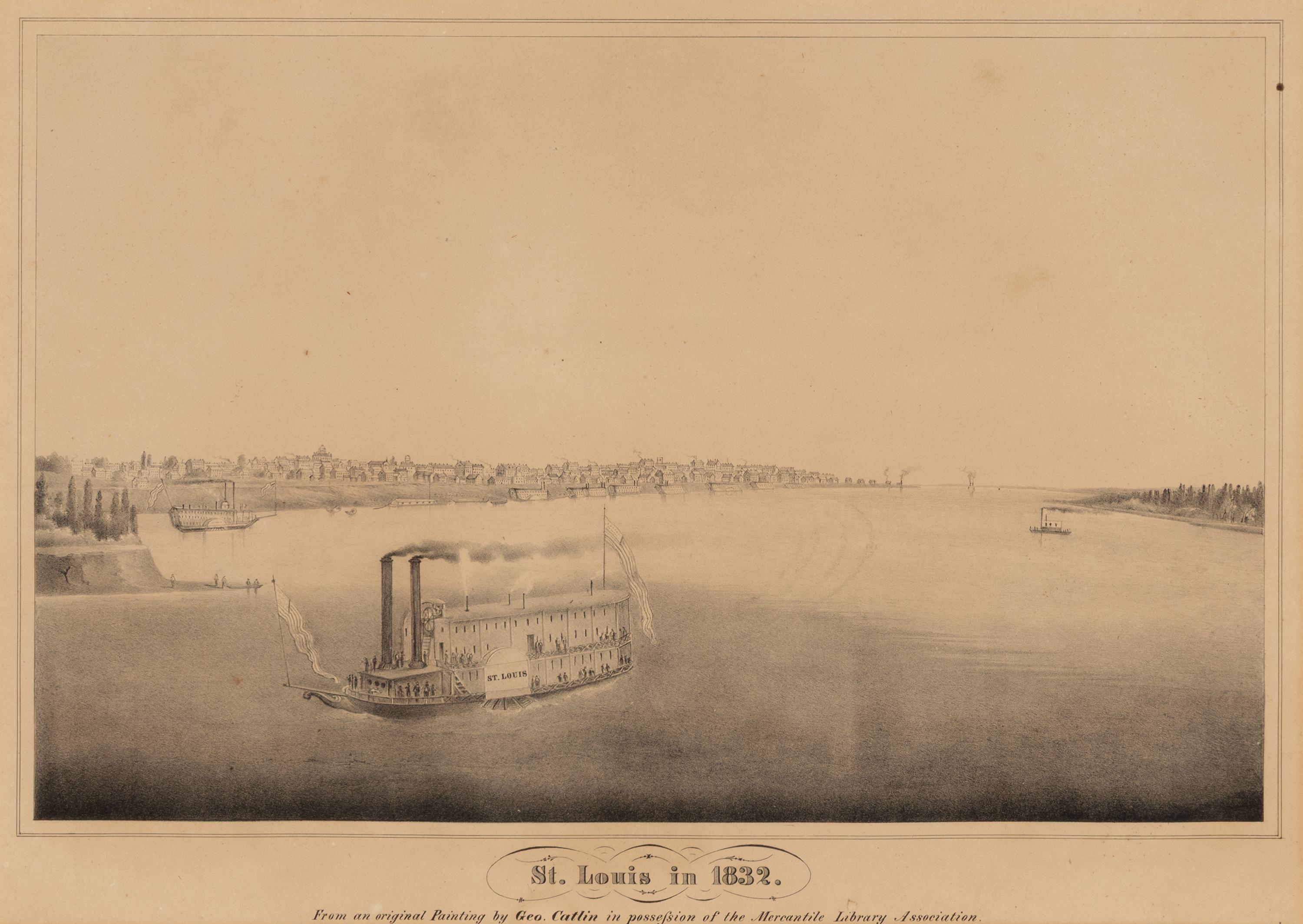 [St. Louis]. Catlin, George (1796-1872), after. St. Louis in 1832. [St. Louis: N.p., ca. 1869].