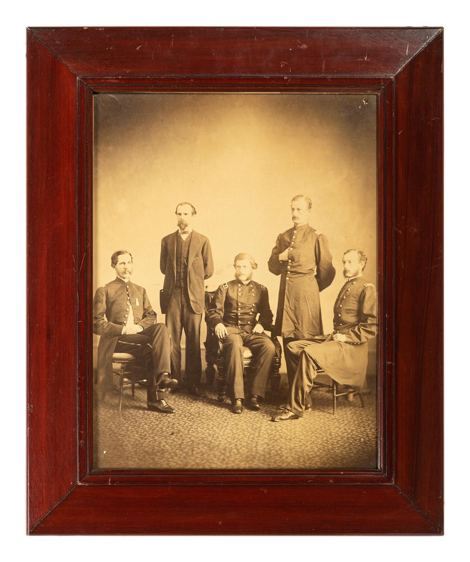 [CIVIL WAR]. A collection of items identified to General James Lyman Van Buren, incl. US Model 1860 Light Cavalry saber, buff saber belt, shoulder straps, insignia, and photographs.