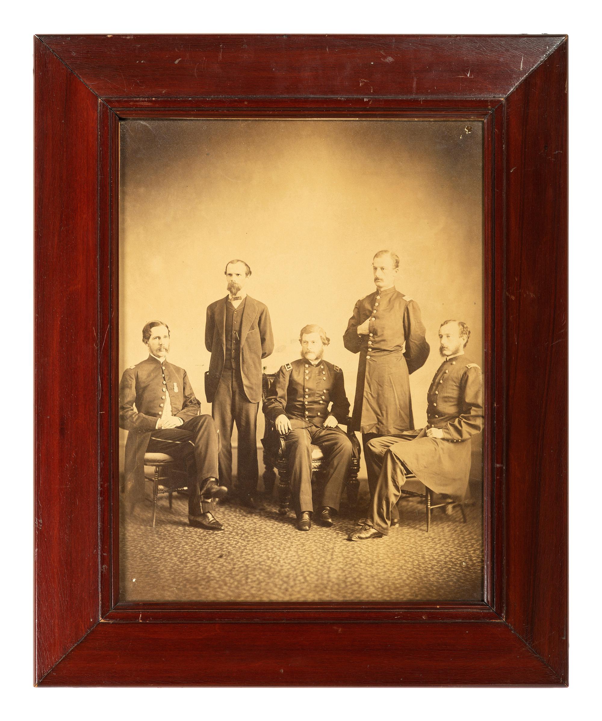 [CIVIL WAR]. A collection of items identified to General James Lyman Van Buren, incl. US Model 1860 Light Cavalry saber, buff saber belt, shoulder straps, insignia, and photographs.