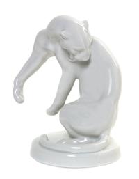 A Meissen Blanc de Chine Figure, Height 6 3/4 inches.