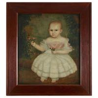 American School 19th century Three portraits: Miles H. Greenfield, Martha Ann Bell Greenfield and