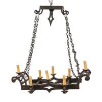 A Gothic Style Iron Eight-Light Chandelier
