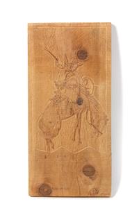Decorative Carved Wood Western Panel Height 24 x width 11 1/2 inches