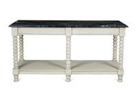 An Italian Baroque Style Painted Faux Marble-Top Console Table