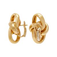 YELLOW GOLD KNOT CLIP EARRINGS