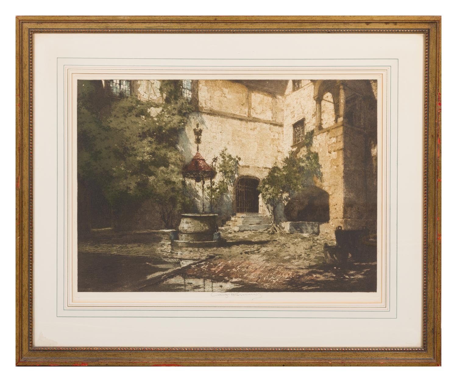 Luigi Kasimir, (American/Austrian, 1881-1962), Old Castle Siebenstein, Austria; Opera in Vienna; Old Monastery in Lilienfield, Austrian
